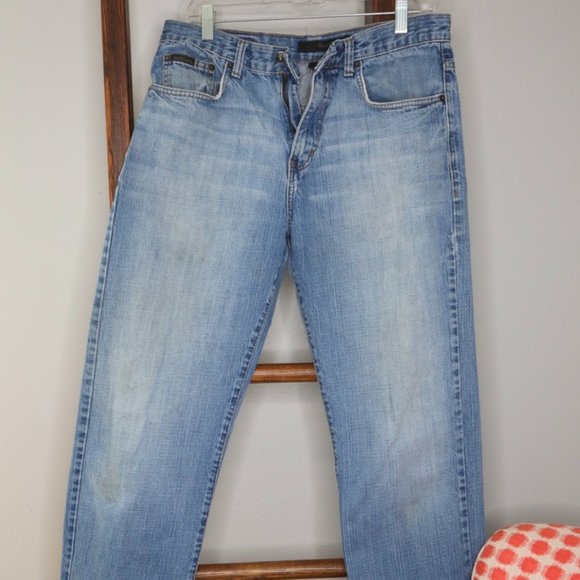 CALVIN KLEIN JEANS Men's Relaxed Straight Easy Fit 32x34 Egypt Made 100% Cotton! - Picture 2 of 14